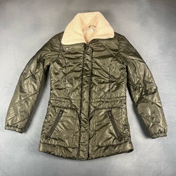 Kenneth Cole G-III Sherpa Lined Quilted Puffer Full Zip Mid Length Jacket W-01 - Picture 1 of 13